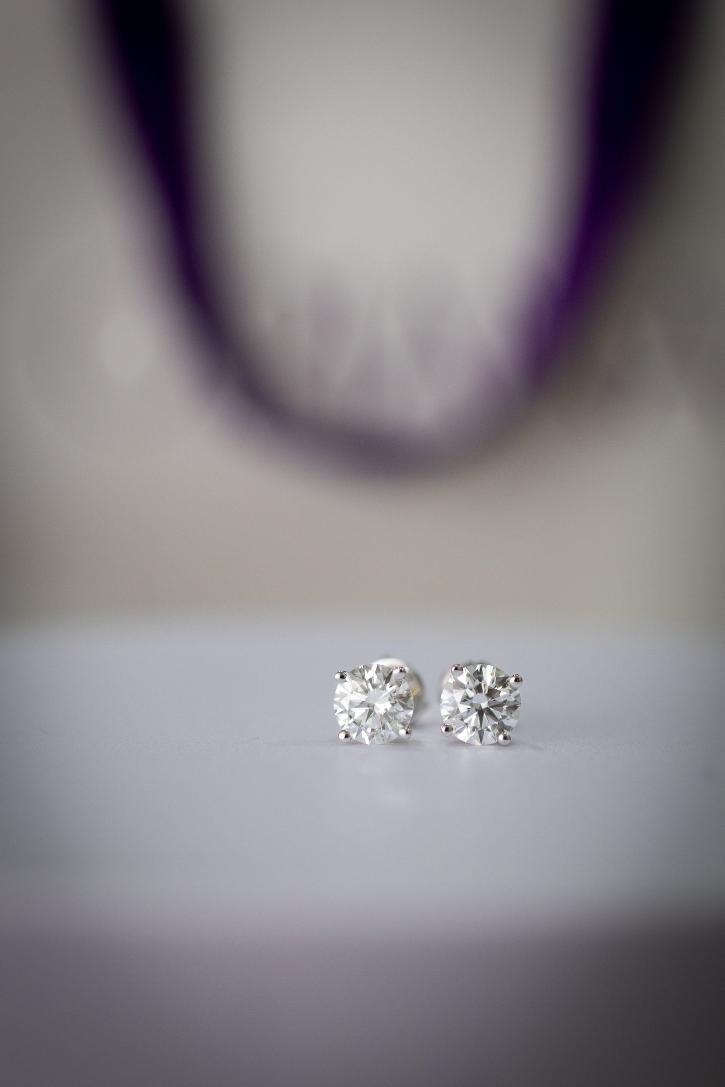 Classic Stud Round Earrings 1.13ct E VS1