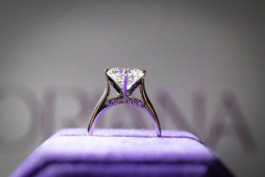 Solitaire With Accent Diamonds On The Bridge