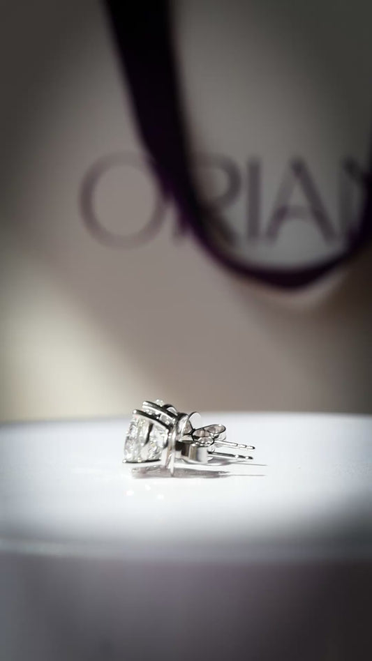 Classic Stud Round Earrings 3.33ct F VS1