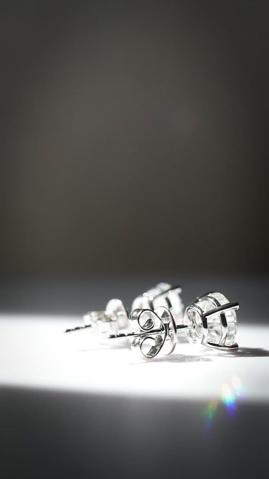 Classic Stud Round Earrings 1.52ct E VS1
